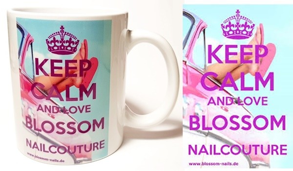 Blossom Nailcouture Fan Tasse Holiday beidseitiger Druck