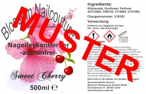 Nagellackentferner - acetonfrei - Sweet Cherry 500ml